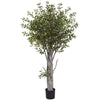 Nearly Natural 5439 6' Artificial Green Olive Tree with 3864 Leaves