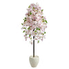 Nearly Natural T2591 70`` Cherry Blossom Artificial Tree in White Planter