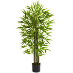 Nearly Natural 5384 4' Artificial Green Bamboo Tree, UV Resistant (Indoor/Outdoor)