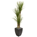 Nearly Natural 9305 63" Artificial Green Yucca Tree in Black Planter