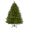 Nearly Natural 7` Wyoming Mixed Pine Artificial Christmas Tree with 550 Clear Lights and 1054 Bendable Branches