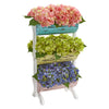Nearly Natural 8378 27" Artificial Red, Green & Purple Hydrangea Garden Arrangement in Farmhouse Stand