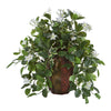 Nearly Natural 8155 17" Artificial Green Stephanotis & Ivy Plant in Decorative Planter