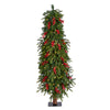 Nearly Natural T3299 4’ Christmas Tree with 100 Lights, Berries and 171 Bendable Branches