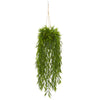 Nearly Natural 8888 50" Artificial Green Mini Bamboo Plant in Hanging Metal Bucket