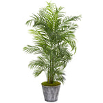 Nearly Natural 9736 63" Artificial Green Areca Palm Tree in Decorative Planter, UV Resistant (Indoor/Outdoor)