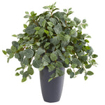 Nearly Natural 8729 28" Artificial Green Real Touch Fittonia Plant in Gray Planter 