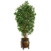 Nearly Natural T2215 67`` Black Olive Artificial Trees in Decorative Planter