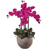 Nearly Natural Phalaenopsis Orchid Arrangement with Sand Colored Bowl