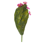 Nearly Natural 8332-S6 16" Artificial Green Flowering Cactus Plant, (Set of 6)
