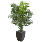 Nearly Natural 5640 5.5' Artificial Green Paradise Palm Tree in Black Planter