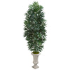 Nearly Natural 8085 5.5' Artificial Green Bamboo Palm Plant in Urn