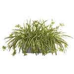 Nearly Natural 8062 42" Artificial Green Spider Plant Plant in Stone Planter