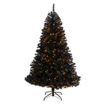 Nearly Natural T3264 6’ Black Artificial Christmas Tree with 400  Lights and 1036 Tips