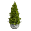 Nearly Natural 18`` Cypress Cone Artificial Tree in Decorative Planter