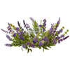 Nearly Natural 4216 5.5" Artificial Green & Purple Lavender Arrangement Candelabrum