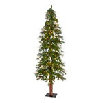 Nearly Natural T3276 6` Christmas Tree with Berries and 200 White Warm LED Lights