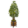 Nearly Natural 9334 57" Artificial Green Schefflera Tree in Decorative Planter