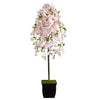 Nearly Natural T2589 70`` Cherry Blossom Artificial Tree in Black Metal Planter