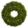 Nearly Natural 4554 22" Artificial Green Boxwood Wreath