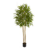 Nearly Natural 9173 6' Artificial Green Bamboo Tree in Planter