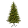 Nearly Natural 5`Wisconsin Fir Artificial Christmas Tree with 250 Warm White LED Lights and 578 Bendable Branches