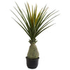 Nearly Natural 6338 62" Artificial Green Pandanus Plant in Black Pot