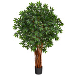 Nearly Natural 4.5` Lychee Artificial Tree with Natural Trunk