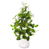 Nearly Natural 9597 23" Artificial Green Stephanotis Climbing Plant in Marble Vase