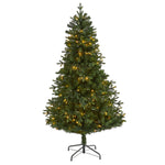 Nearly Natural 6` Vermont Fir Artificial Christmas Tree with 250 Clear LED Lights