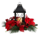 Nearly Natural A1862 15``Artificial Christmas Arrangement, Lantern & LED Included