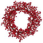 Nearly Natural 4193 22" Artificial Red Berry Wreath