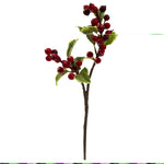 Nearly Natural 2176-S6 16" Artificial Red Holly Berry Flower, Set of 6