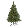 Nearly Natural 4` Northern Rocky Spruce Artificial Christmas Tree with 100 Clear Lights and 268 Bendable Branches