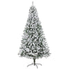 Nearly Natural 8` Flocked Rock Springs Spruce Artificial Christmas Tree