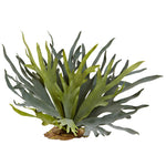 Nearly Natural 6107-S2 21" Artificial Green Staghorn Fern, Set of 2