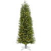 Nearly Natural 6.5` Slim Colorado Mountain Spruce Artificial Christmas Tree with 450 (Multifunction with Remote Control) Warm White Micro LED Lights with Instant Connect Technology and 918 Bendable Branches