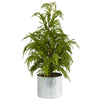 Nearly Natural 20`` Cedar Pine ``Natural Look`` Artificial Tree in Decorative Planter