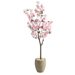 Nearly Natural T2532 5.5` Cherry Blossom Artificial Tree in Sand Colored Planter
