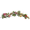 Nearly Natural 4539 60" Artificial Mixed Peony & Berry Garland, Multicolor