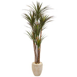 Nearly Natural 9649 68" Artificial Green Giant Yucca Tree in Planter, UV Resistant (Indoor/Outdoor)