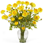 Nearly Natural Ranunculus Liquid Illusion Silk Flower Arrangement