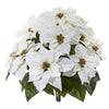 Nearly Natural 6271-S2 24" Artificial White & Green Poinsettia Plant, (Set of 2)