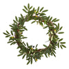 Nearly Natural 4381 16" Artificial Green Olive Wreath