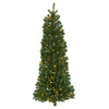 Nearly Natural 4` Flat Back Wall Hanging Artificial Christmas Tree with 50 Clear LED Lights