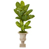 Nearly Natural P1130 55" Artificial Green Real Touch Dieffenbachia Plant in Sand Finished Urn 