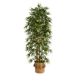 Nearly Natural T3053 6` Artificial Tree with 1024 Bendable Branches in Jute Planters