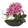 Nearly Natural Phalaenopsis Orchid Artificial Arrangement in Decorative Planter