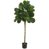 Nearly Natural 9110 5' Artificial Green Fiddle Leaf Fig Tree