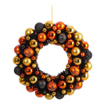 Nearly Natural W1209 30`` Halloween Shatterproof Jack O`lantern Ornament Wreath